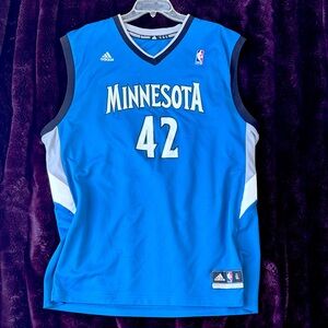 Adidas Blue and White Minnesota Jersey Kevin Love Jersey number 42.